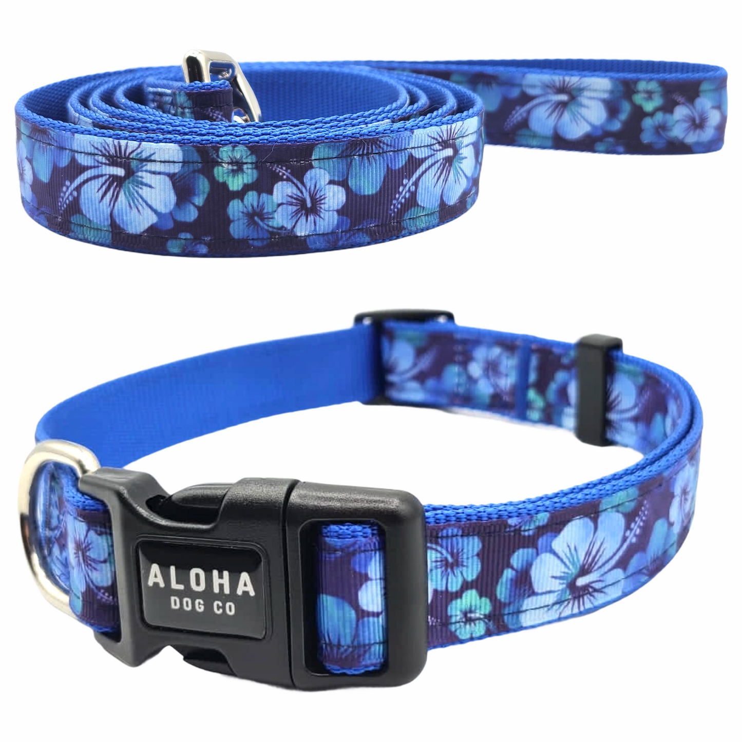 Tropical Blue Collar and Leash Set